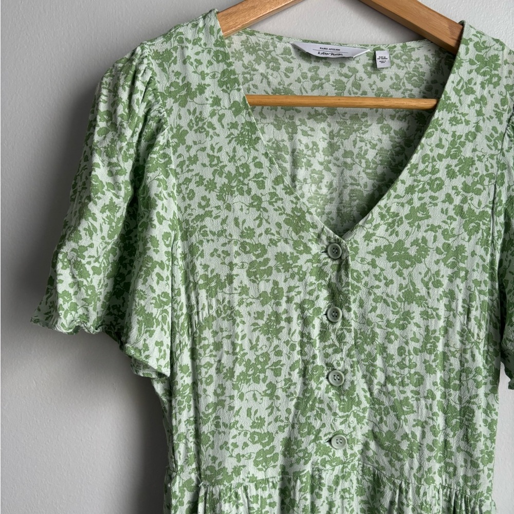& Other Stories Green Floral Midi Dress - Picture 4 of 6
